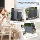 Outsunny Folding Room Divider with Castor Wheels, Rolling Privacy Screen for Patio Backyard Pool Hot Tub, 6ft Tall