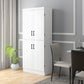 HOMCOM 70" 4-Door Storage Cabinet, Freestanding Pantry Cabinet with Adjustable Shelves for Living Room, Natural