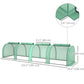 Outsunny Mini Tunnel Greenhouse with PE Cover Garden Green Grow Shed with Steel Frame Zipped Doors, Green