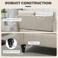 HOMCOM Vintage Loveseat, Upholstered Love Seat Furniture, Chenille-feel Fabric 2 Seater Sofa Couch with Rolled Arms, Gourd-Shaped Rubber Wood Legs for Living Room, Dark Grey