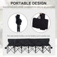 Outsunny 6 Seat Folding Camping Chair with Cup Holder and Carrying Case for Camping, Picnic, Sport Events, Black