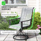 Outsunny 2 Pieces Rocking Swivel Patio Chairs, Mesh Outdoor Swivel Dining Chairs with High Back and Curved Armrests, Mixed Grey