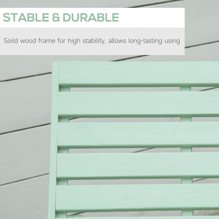 Outsunny Wooden Folding Chaise Lounge, Outdoor Chaise Lounge Chair, Garden Reclining Tanning Chair with 4 Adjustable Back Soft Cushions, White