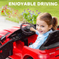 Qaba Mercedes-Benz AMG GTR Licensed 12V Battery Powered Kids Electric Car w/ Remote, Soft Start, Lights, Music Horn, Black
