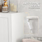 kleankin Tilt-Out Laundry Storage Cabinet, Modern Laundry Hamper with 2 Compartments for Bathroom Washroom, White