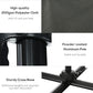 Outsunny 8' x 8' Square Patio Hanging Offset Umbrella with 360Â° Rotation, Aluminum Outdoor Cantilever Parasol with Crank & Tilt, Sun Canopy Shelter with Cross Base, Dark Blue