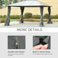 Outsunny 10' x 13' Universal Gazebo Sidewall Set with 4 Panels, Hooks/C-Rings Included for Pergolas & Cabanas, Beige