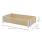Outsunny Raised Garden Bed, Foldable Two-Box Wooden Planters for Outdoor Vegetables, Flowers, Herbs, Plants, Easy Assembly