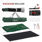 Outsunny Outdoor Portable Pop Up Shower Tent Changing Tent Privacy Enclosure with 2 Rooms, Shower Bag, Floor for Camping, Black