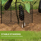 Outsunny 4 Pack Garden Cloches for Plants, 12" x 14" Metal Crop Cage, Plant Cages to Keep Animals Out, Black