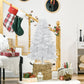 HOMCOM 5ft Artificial Christmas Tree with Pine Realistic Branches, Auto Open, for Indoor Decoration, White