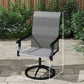 Outsunny Outdoor Swivel Dining Chairs Set of 2, High Back Swivel Chairs with All Weather Mesh for Deck, Backyard, Poolside, Grey