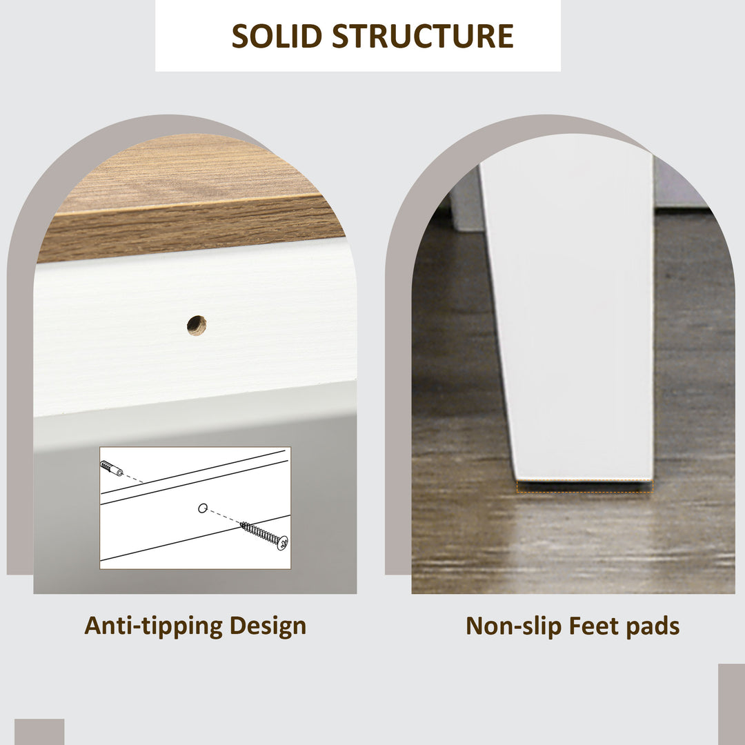HOMCOM Storage Cabinet, Freestanding Sideboards and Buffets with Doors, Drawer for Dining Room, Living Room, Bedroom