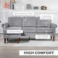 HOMCOM L Shape Sofa, Modern Sectional Couch with Changeable Chaise Lounge, Wooden Legs, Corner Sofa for Living Room, Dark Blue