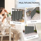 Outsunny 6 Panel Folding Room Divider, UV30+ Privacy Screen, Indoor Outdoor Privacy Panel with Stable Base, Black