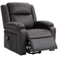 HOMCOM Lift Chair for Seniors, PU Leather Upholstered Electric Recliner Chair with Remote, Side Pockets, Quick Assembly, Grey