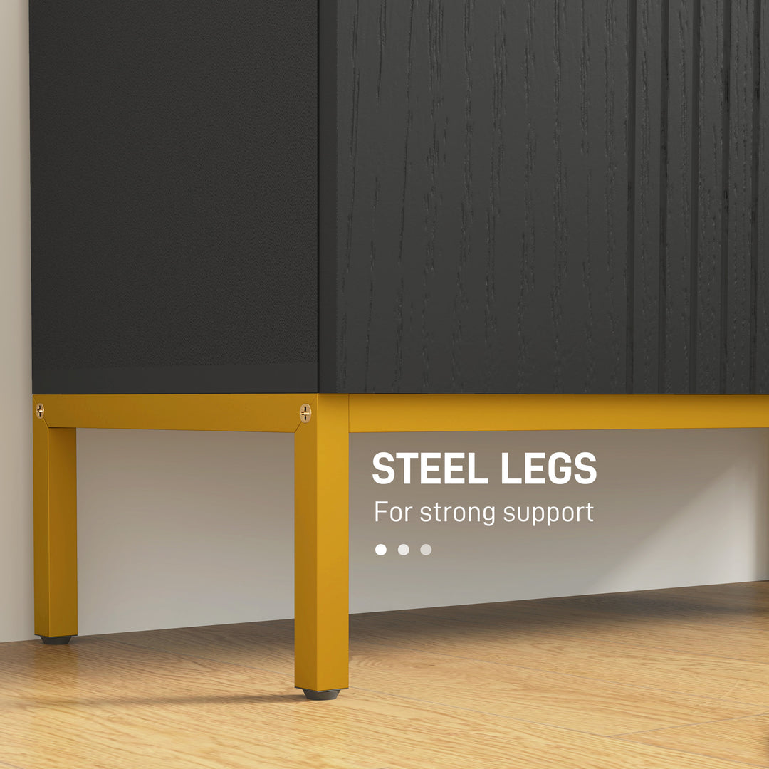 HOMCOM Shoe Storage Cabinet with Adjustable Shelves and Soft-Close Hinges, for 15-20 Pairs of Shoes, White