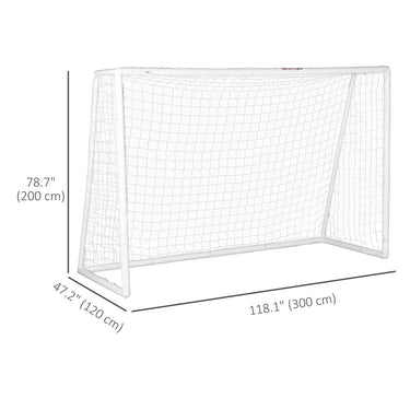 Soozier 9.8 x 6.6ft Soccer Goal, Portable Soccer Practice Net with PE Net for Backyard, Garden, Park, Beach