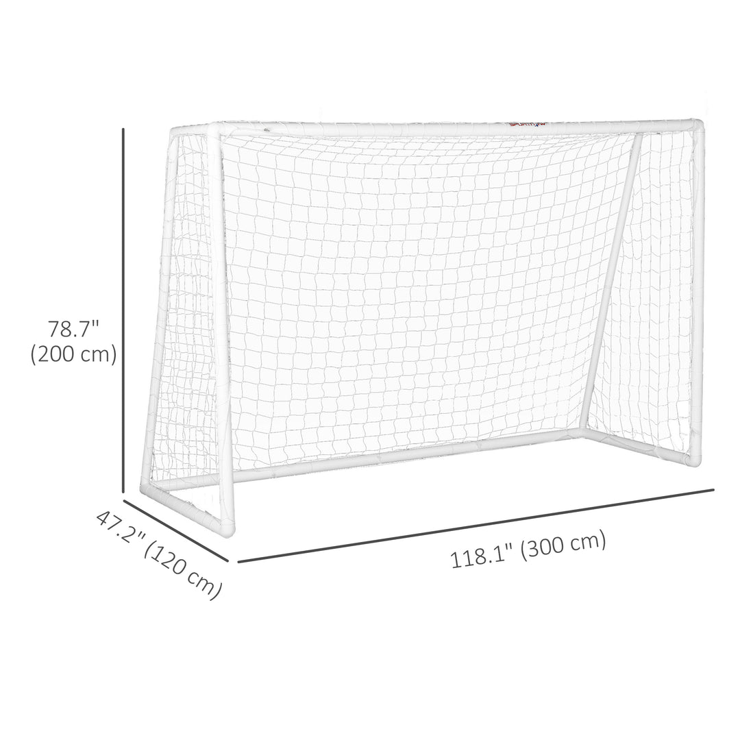 Soozier 9.8 x 6.6ft Soccer Goal, Portable Soccer Practice Net with PE Net for Backyard, Garden, Park, Beach
