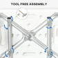 HOMCOM Bath Chair with Back, Adjustable Height Non-slip Shower Stool Bench Tool-Free Assembly Bathroom Aids, White