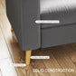 HOMCOM Sectional Sofa Couch, L Shaped Couch with Reversible Chaise, Wooden Legs for Living Room, Bedroom, Dark Grey
