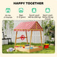 Qaba Wooden Kids Sandbox with Cover, 4 Seats, Rudder, Deck, Bottom Liner, 52" x 40" x 55.5", for Ages 3-8, Yellow