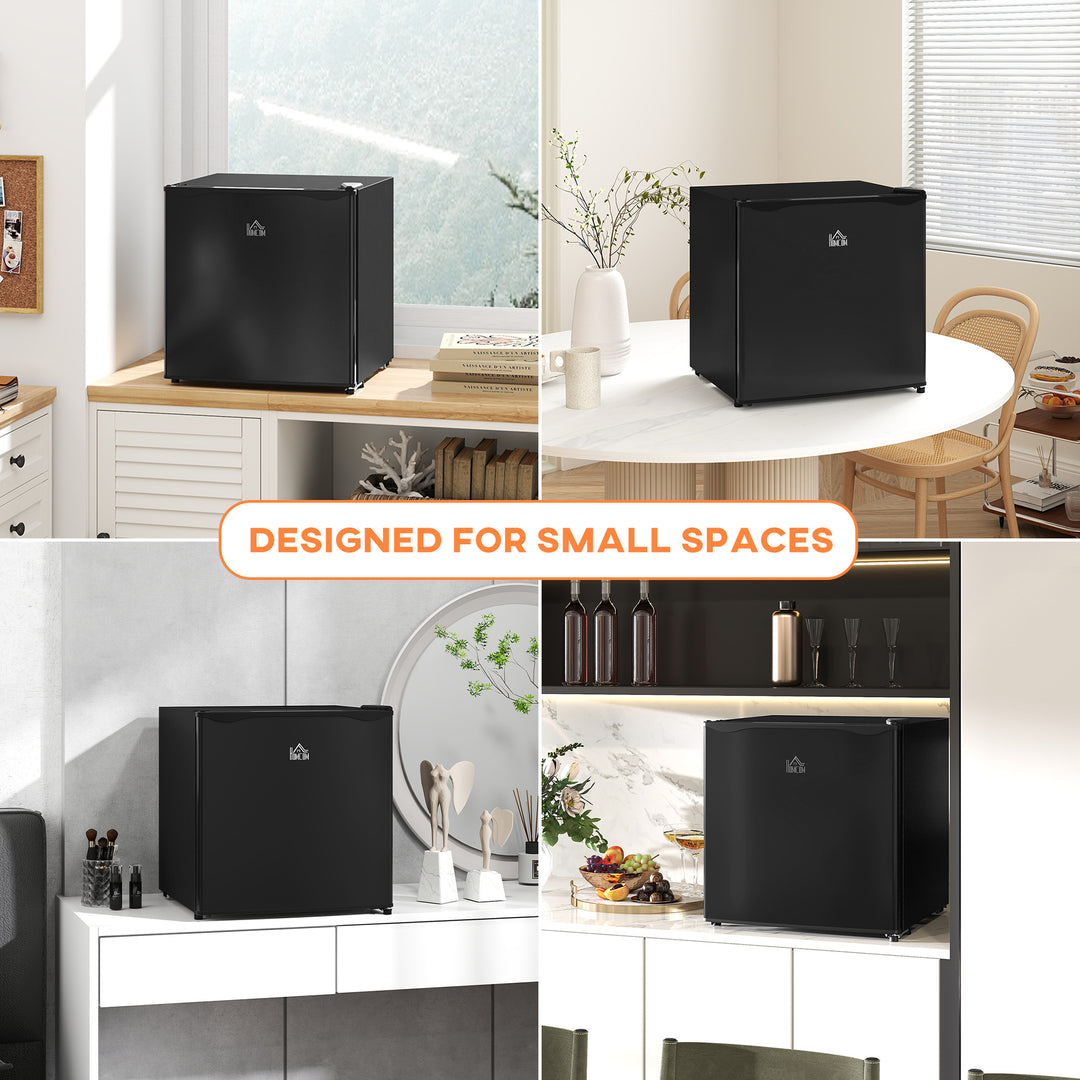 HOMCOM 1.1 Cu. Ft. Mini Freezer, Compact Upright Freezer with Reversible Door, Removable Shelf, Adjustable Temperature, White