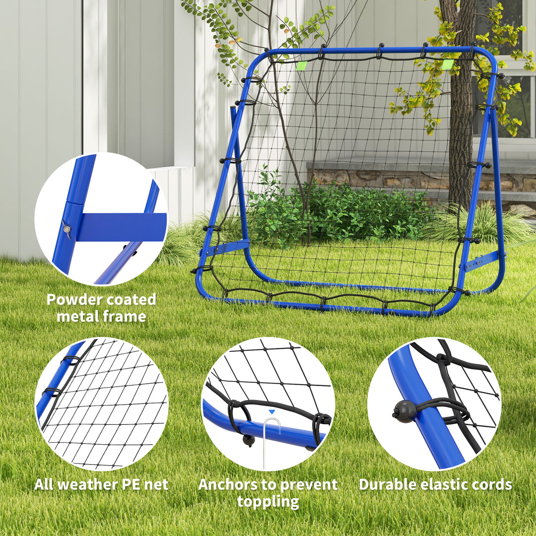 Soozier Volleyball Rebounder Net, Adjustable Soccer Rebounder, Baseball Volleyball Training Equipment Aid, Red