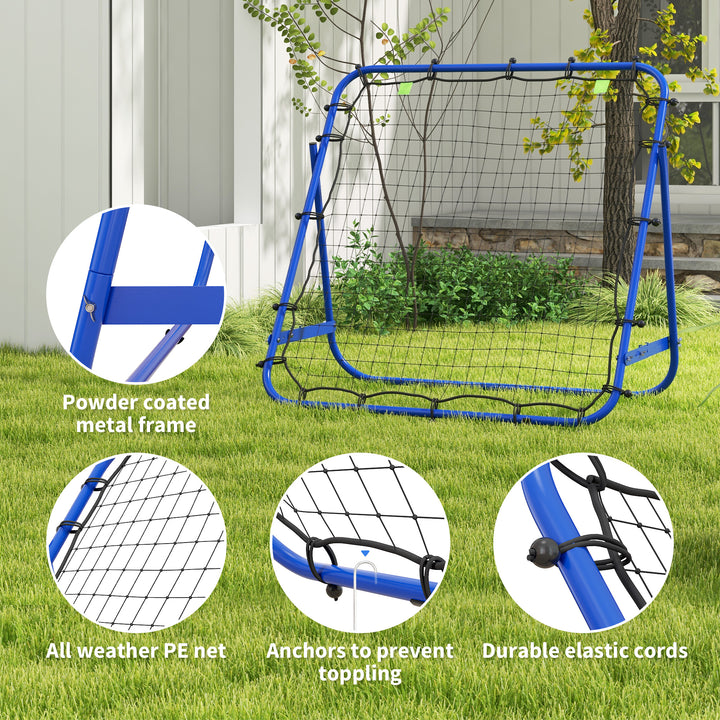 Soozier Volleyball Rebounder Net, Adjustable Soccer Rebounder, Baseball Volleyball Training Equipment Aid, Red