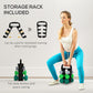 Soozier 26 LBS Hex Dumbbell Set with Vertical Rack, Adjustable Dumbbells, Hand Weights for Home Gym Strength Training, Green