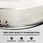 Outsunny 16" Pressure Washer Surface Cleaner with 4 Wheels, Stainless Steel Power Washer Surface Cleaner with 1/4" Quick Connector, 2 Extension Wands, 3600 PSI, Silver