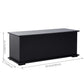 HOMCOM 39.5" Storage Chest with 2 Safety Hinges, Storage Box Organizer with Flip-Top Lid, Entryway Storage Bench, Black