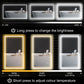 HOMCOM 39" x 24" Bathroom Mirror with LED Lights, Wall Mounted Vanity Mirror with Anti-Fog Pad and Touch Button, Clear