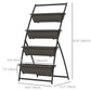 Outsunny 4-Tier Vertical Raised Garden Planter with 4 Boxes, Outdoor Plant Stand Grow Container for Vegetable Flowers, Brown