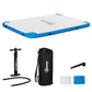 Outsunny 8' x 6' Water Floating Dock, Rafting Inflatable Island with Air Pump and Backpack for Pool, Beach, Ocean, Blue & Green