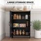 HOMCOM Modern Storage Cabinet with Doors and Adjustable Shelf for Kitchen, Living room, 23.6" x 11.8" x 35.4", White