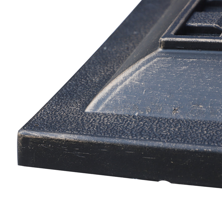 Outsunny 20 lbs Square Resin Patio Umbrella Stand Base Coated Pole Market Umbrella Parasol Holder Bronze