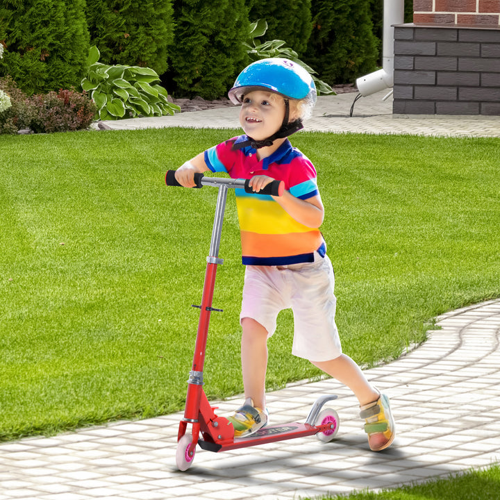 Qaba Snow Scooter, 2 in 1 Design Adjustable Height Scooter Snow Sled for Kids Aged Over 7 Years Old, Kids Sled Ski Scooter with Wheels Blades, Green