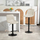 HOMCOM Adjustable Bar Stools Set of 2, Leathaire Swivel Barstools with Back and Footrest, Upholstered Bar Chairs for Kitchen, Dining Room, Home Pub, Brown