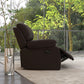 HOMCOM Double Reclining Loveseat, PU Leather Manual Recliner Sofa Chair with Pullback Control Footrest for Living Room, Black