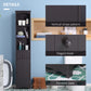 HOMCOM Tall Wooden Bathroom Cabinet Storage Organizer Kitchen Bedroom Decorative