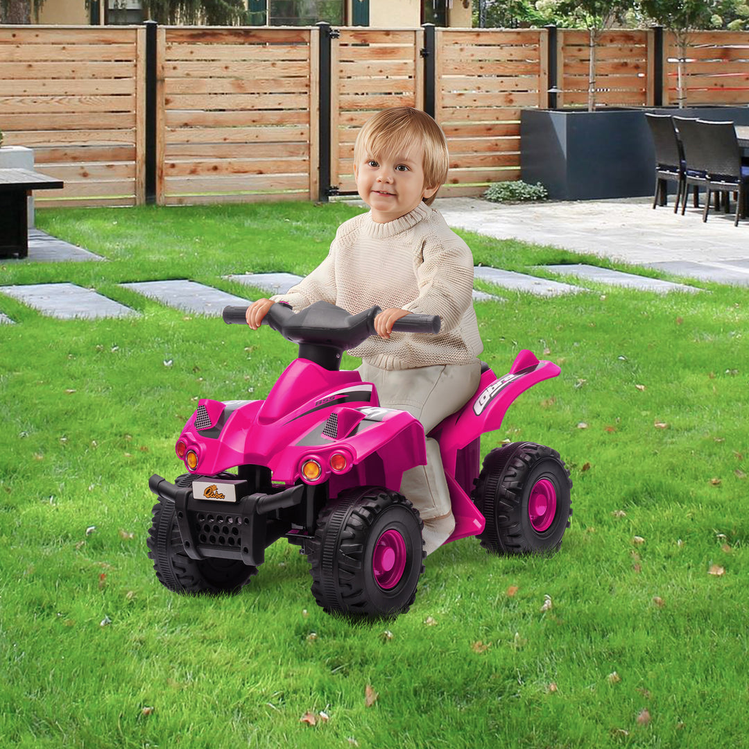 Qaba 6V Kids ATV Quad w/ Music, Forward, for 2-6 Years, Red