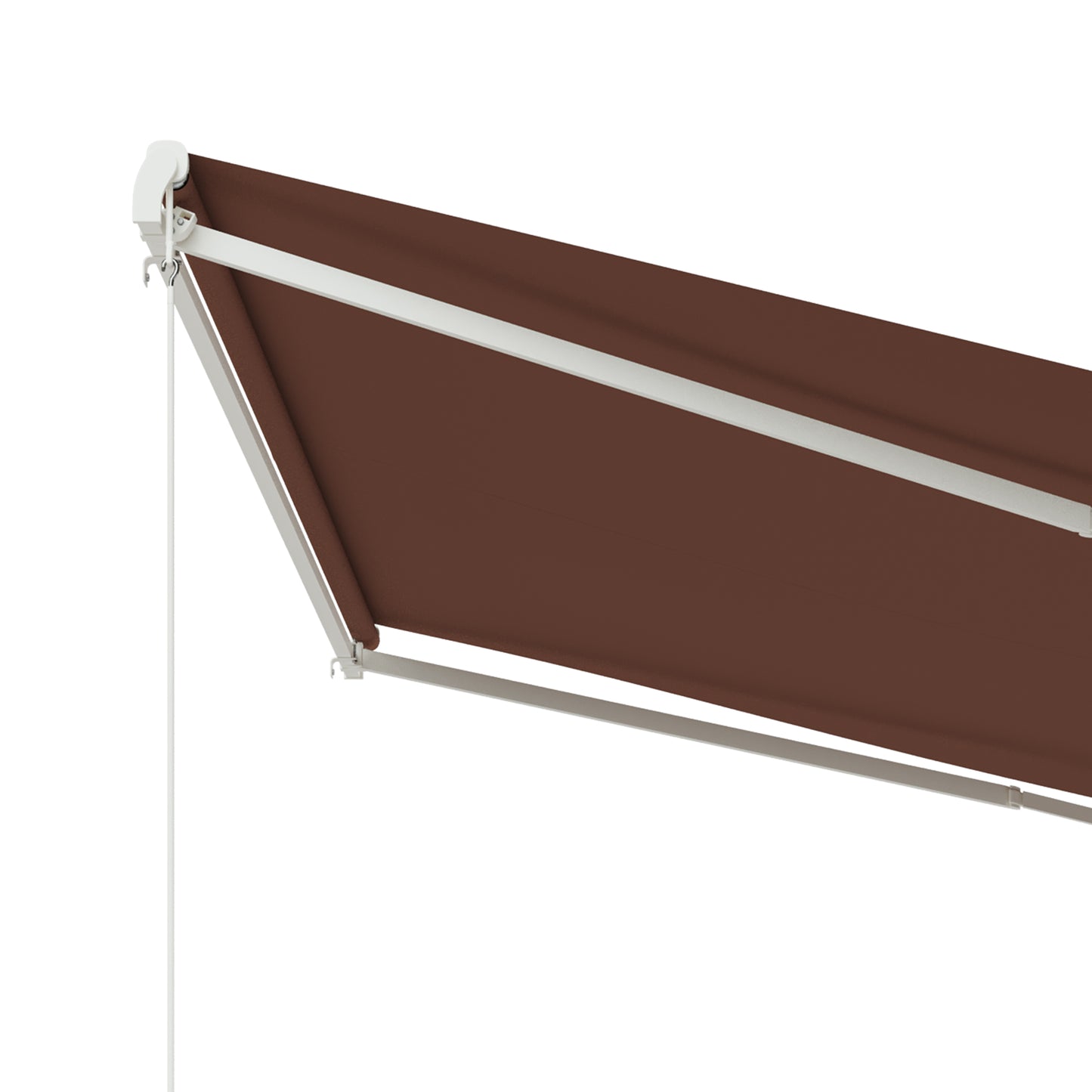 Outsunny 13' x 10' Electric Awning, Retractable Awning Sun Shade Shelter with Remote Controller, Manual Crank Handle and Aluminum Frame, for Deck, Balcony, Yard, Coffee