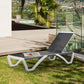 Outsunny Outdoor Chaise Lounge Chair, Patio Aluminum Tanning Chair with 5-Level Adjustable Back, Portable Wheels, Breathable Mesh Fabric, for Pool, Deck,  Garden, Black
