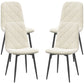 HOMCOM Dining Chairs Set of 4, Upholstered Dining Room Chairs with Steel Legs, Modern Kitchen Chair for Dining Room, Grey
