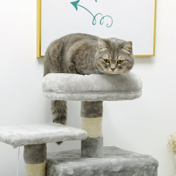 PawHut 49 Inch Large Cat Tree for Indoor Cats, Light Grey