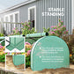 Outsunny Mini Tunnel Greenhouse with PE Cover Garden Green Grow Shed with Steel Frame Zipped Doors, Green