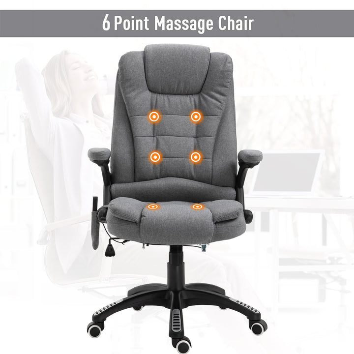 Vinsetto High Back Adjustable Massage Office Chair Ergonomic Reclining Executive Chair Home Office Furniture Grey