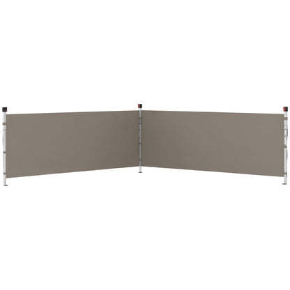 Outsunny Canopy Sidewalls for 10' x 10' or 10' x 20' Pop up Canopy, 2 PCS Canopy Half Walls Only, Grey