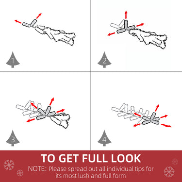 HOMCOM 5ft Artificial Snow-Flocked Tree Holiday Home Indoor Christmas Decoration with Metal Feet, Green